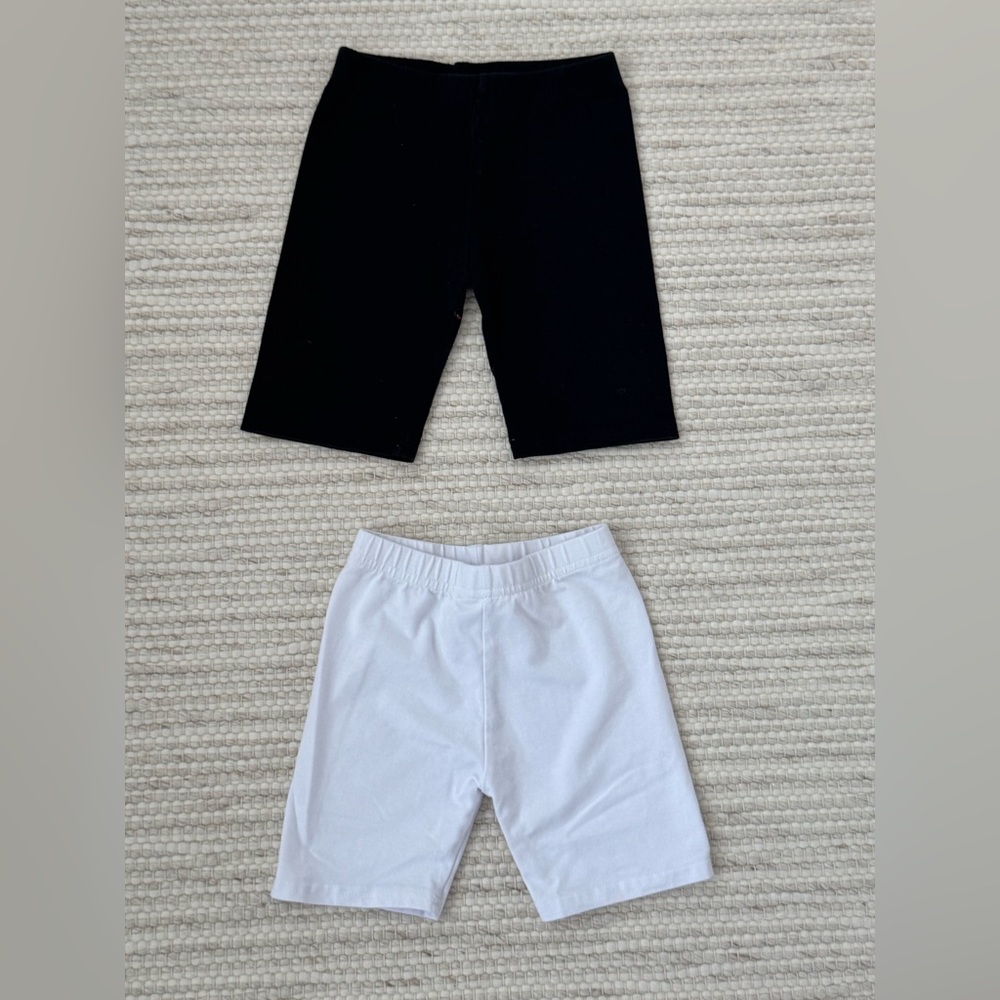 Dori Creations Girls Black & White Bike Cartwheel Shorts - Size 6X